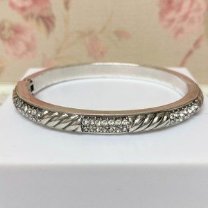 Brighton Brand Hinged Bracelet with White Crystals